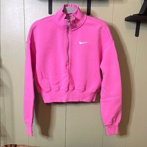 Nike Fuchsia Quarter-Zip Pullover